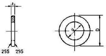 [694811] WASHER PLAIN ROUND STEEL, M2.0
